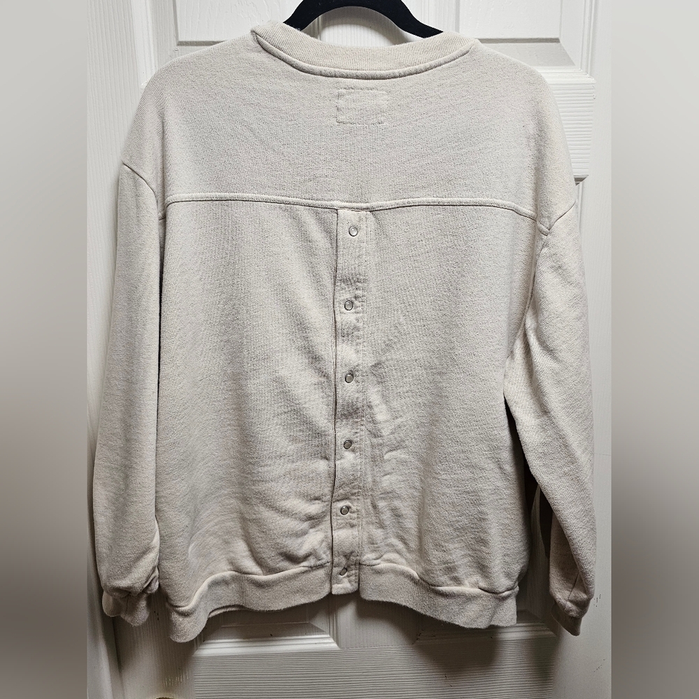 GANNI x Levi’s Logo Sweatshirt Beige Oversized Size M Women’s - Picture 8 of 11